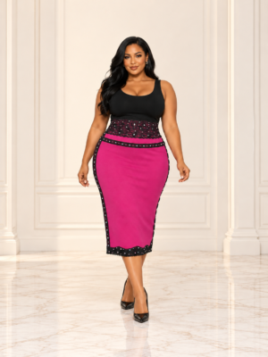 Fuchsia Sparkle Skirt, 2X
